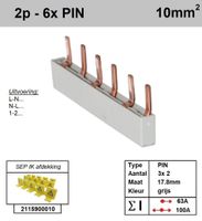 SEP Verdeelkam 2f pin 6 mod 18mm grijs P02006G00