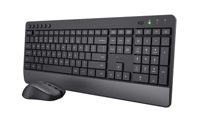 TrustTrezo Comfort Draadloze Keyboard & Mouse Set Toetsenbord Zwart