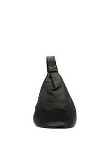 Discord Yohji Yamamoto sac porté épaule en cuir à logo embossé - Noir