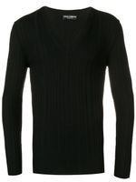 Dolce & Gabbana pull à col v - Noir