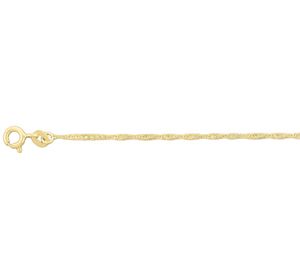 TFT Enkelbandje Singapore 1,4 Mm 24 - 26 Cm Geelgoud