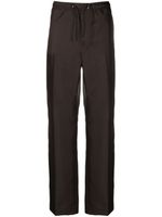 Lanvin pantalon droit à rayures latérales - Marron