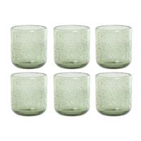 Glazenset Home ESPRIT Groen Kristal 320 ml (6 Stuks)