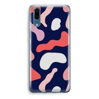 Memphis Shapes Pink: Huawei P20 Transparant Hoesje