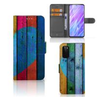 Samsung Galaxy S20 | Book Style Case | Wood Heart - Cadeau voor je Vriend