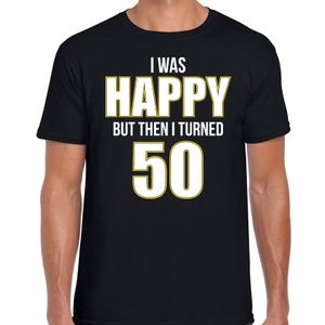 50 jaar verjaardag shirt zwart heren - happy 50 cadeau t-shirt 2XL  -
