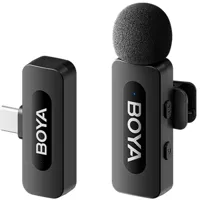 Boya BY-V10 V2.0 Draadloze Lavalier Microfoon voor USB-C - 1 x TX en 1 x RX