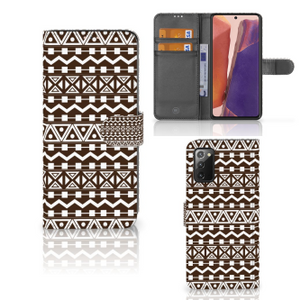 Samsung Galaxy Note 20 Telefoon Hoesje Aztec Brown