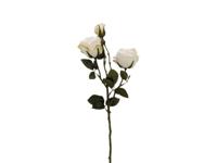Kunstbloem roos 53 cm, wit - Buitengewoon de boet