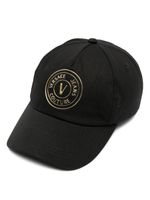 Versace Jeans Couture casquette en coton à logo imprimé - Noir