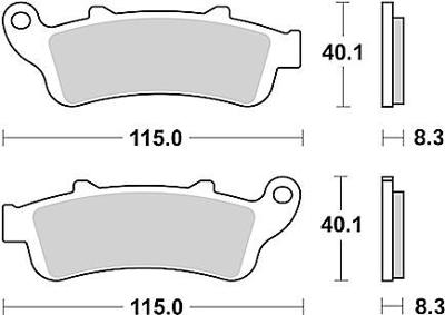 TRW remblokken "mcb 704 brake pad mcb 704 organic standard