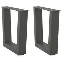 Eettafelpoten 2 st V-vormig 40x(30-31,3) cm staal antraciet Eettafelpoten 2 st V-vormig 40x(30-31,3) cm staal antraciet