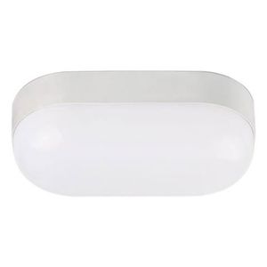 LED Tuinverlichting - Buitenlamp - Stella 8 - Wand - Kunststof Mat Wit - 8W Natuurlijk Wit 4200K - Ovaal