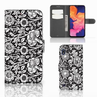 Samsung Galaxy A10 Hoesje Black Flowers Samsung Galaxy A10 Hoesje Black Flowers