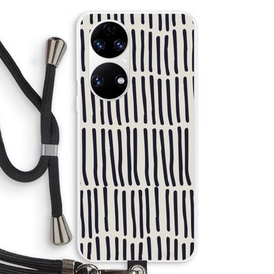 Moroccan stripes: Huawei P50 Transparant Hoesje met koord