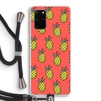 Ananas: Samsung Galaxy S20 Plus Transparant Hoesje met koord