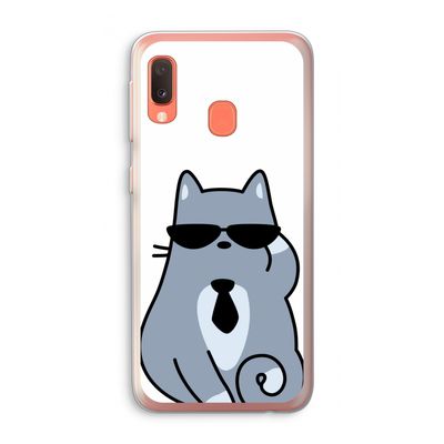 Cool cat: Samsung Galaxy A20e Transparant Hoesje
