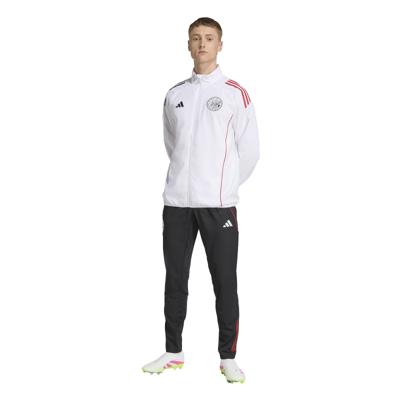 adidas Ajax Presentatie Trainingspak Full-Zip 2025-2026 Wit Zwart Rood