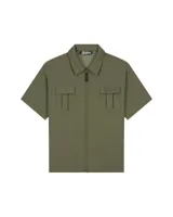 Malelions Capri Zip T-Shirt Heren Donkergroen - Maat M - Kleur: Donkergroen | Soccerfanshop