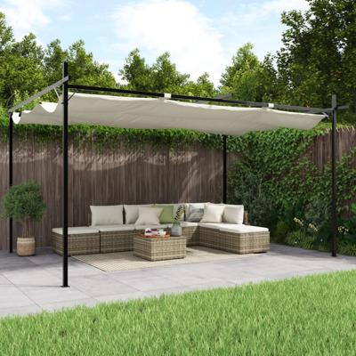 Pergola met uitschuifbaar dak 395x292x230 crmekleurig