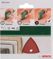 Bosch Accessoires Schuurblad 105mm | K240 | Rw | 6 Gaten | Velc | 5-delig - 2609256A59 - thumbnail