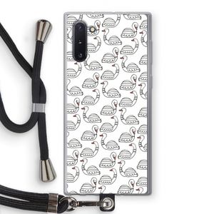Zwanen: Samsung Galaxy Note 10 Transparant Hoesje met koord