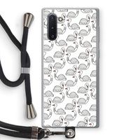 Zwanen: Samsung Galaxy Note 10 Transparant Hoesje met koord