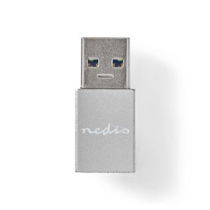 Nedis CCGB60925GY tussenstuk voor kabels USB A USB C Grijs