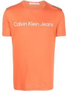 Calvin Klein Jeans t-shirt à logo imprimé - Orange