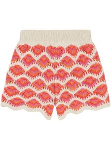 Alanui short Hawa Mahal en crochet - Rose