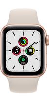 Refurbished Apple Watch SE 40MM Goud Sterrenlicht Sportbandje Zichtbaar gebruikt