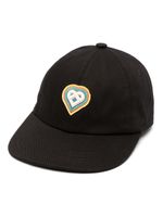 Casablanca Heart Rainbow cotton baseball cap - Noir