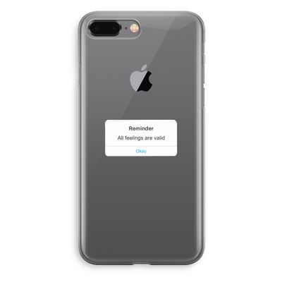 Reminder: iPhone 8 Plus Transparant Hoesje