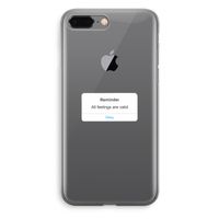 Reminder: iPhone 8 Plus Transparant Hoesje