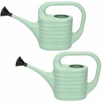 Prosperplast Gieter met broeskop - Set van 2x stuks - mintgroen - kunststof - 2 liter