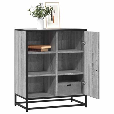 Dressoir 62x35x76 cm bewerkt hout grijs sonoma eikenkleurig