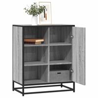 Dressoir 62x35x76 cm bewerkt hout grijs sonoma eikenkleurig