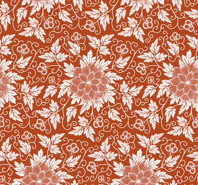 Behang Ornamentaal Bloemen paisley tegel