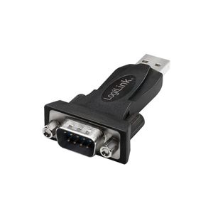 LogiLink Serieel Adapter [1x USB-A 2.0 stekker - 1x RS232-stekker] Zwart