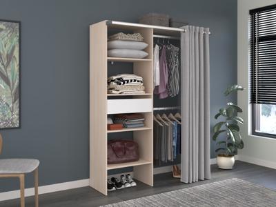 Dressing BALINE 144 cm acacia licht/grijs