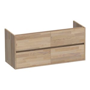 Sanituba Natural Wood NEXXT onderkast voor dubbele wastafel met vier lades 120cm