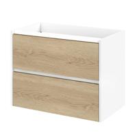 Tiger Wastafelonderkast Reverse 80 cm Naturel Eik - Mat Wit