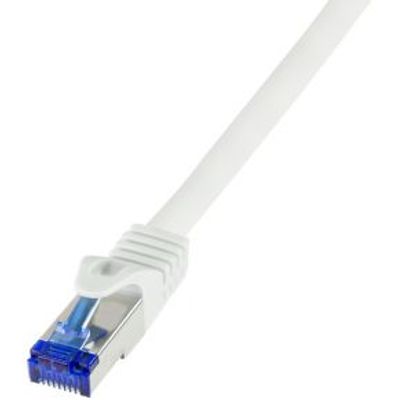 LogiLink C6A021S netwerkkabel Wit 0,5 m Cat6a S/FTP (S-STP)