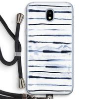 Ink Stripes: Samsung Galaxy J5 (2017) Transparant Hoesje met koord