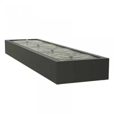 Watertafel Rechthoek Aluminium 4 Fonteinen