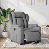Fauteuil elektrisch verstelbaar stof lichtgrijs