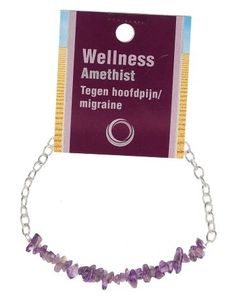 Ruben Robijn Bar armband amethist op kaart (1 st)