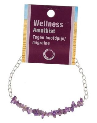 Ruben Robijn Bar armband amethist op kaart (1 st)