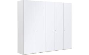Goossens Kledingkast Easy Storage Ddk, Kledingkast 253 cm breed, 220 cm hoog, 5x glas draaideur