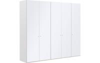 Goossens Kledingkast Easy Storage Ddk, Kledingkast 253 cm breed, 220 cm hoog, 5x glas draaideur